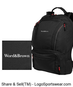Black Laptop Backpack with Logo Design Zoom